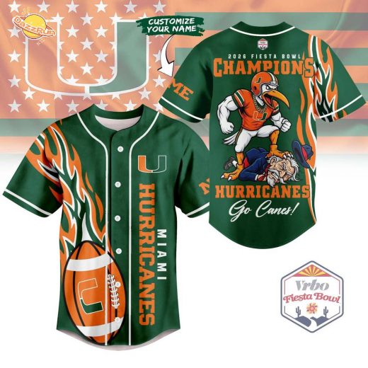Miami Hurricanes | Premium NCAA 2026 Fiesta Bowl Champions Jersey Shirt