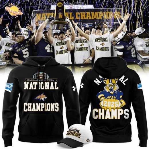 Official Montana State Football Champions Hoodie – Black (Updated Version)