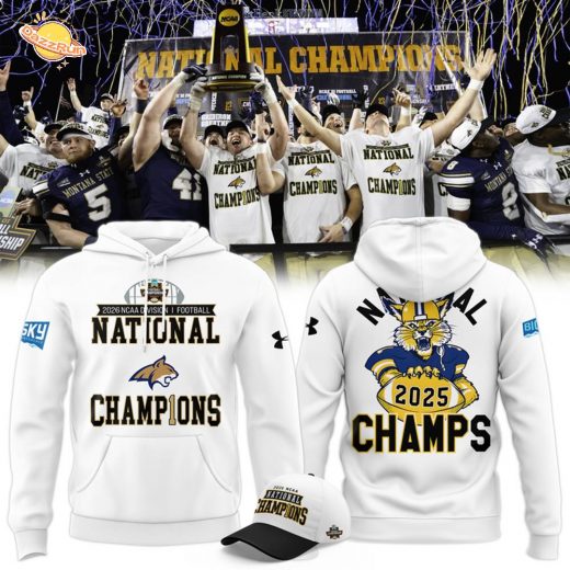 Official Montana State Football Champions Hoodie – White (Updated Version)
