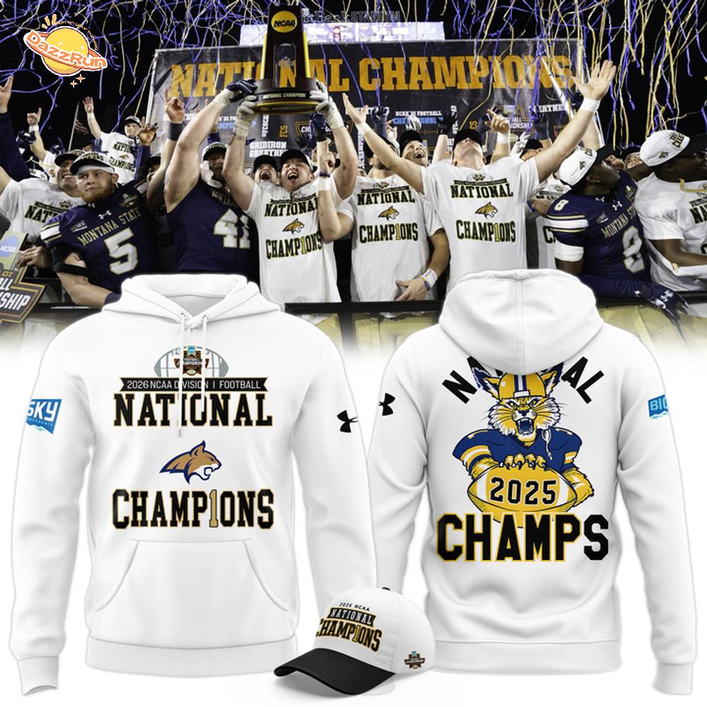 Official Montana State Football Champions Hoodie - White (Updated Version) Official Montana State Football Champions Hoodie - White (Updated Version)