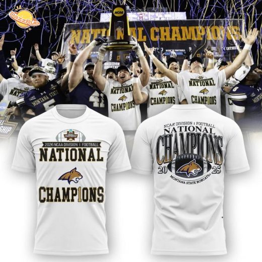 Official Montana State Football Champions T-shirt – White (Updated Version)-V1