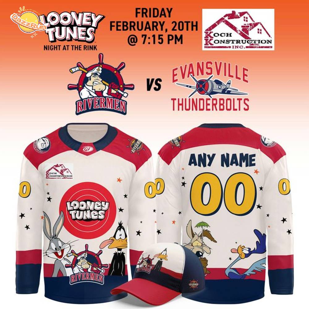 Official Peoria Rivermen Looney Tunes Jersey(Updated Version) Official Peoria Rivermen Looney Tunes Jersey(Updated Version)