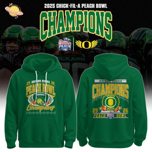 Oregon Ducks Special Peach Bowl Champions Limited Edition Hoodie