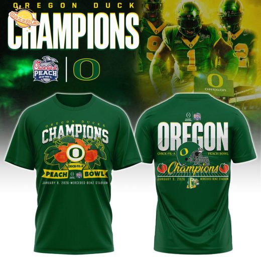 Oregon Ducks Special Peach Bowl Champions Limited Edition T.shirt