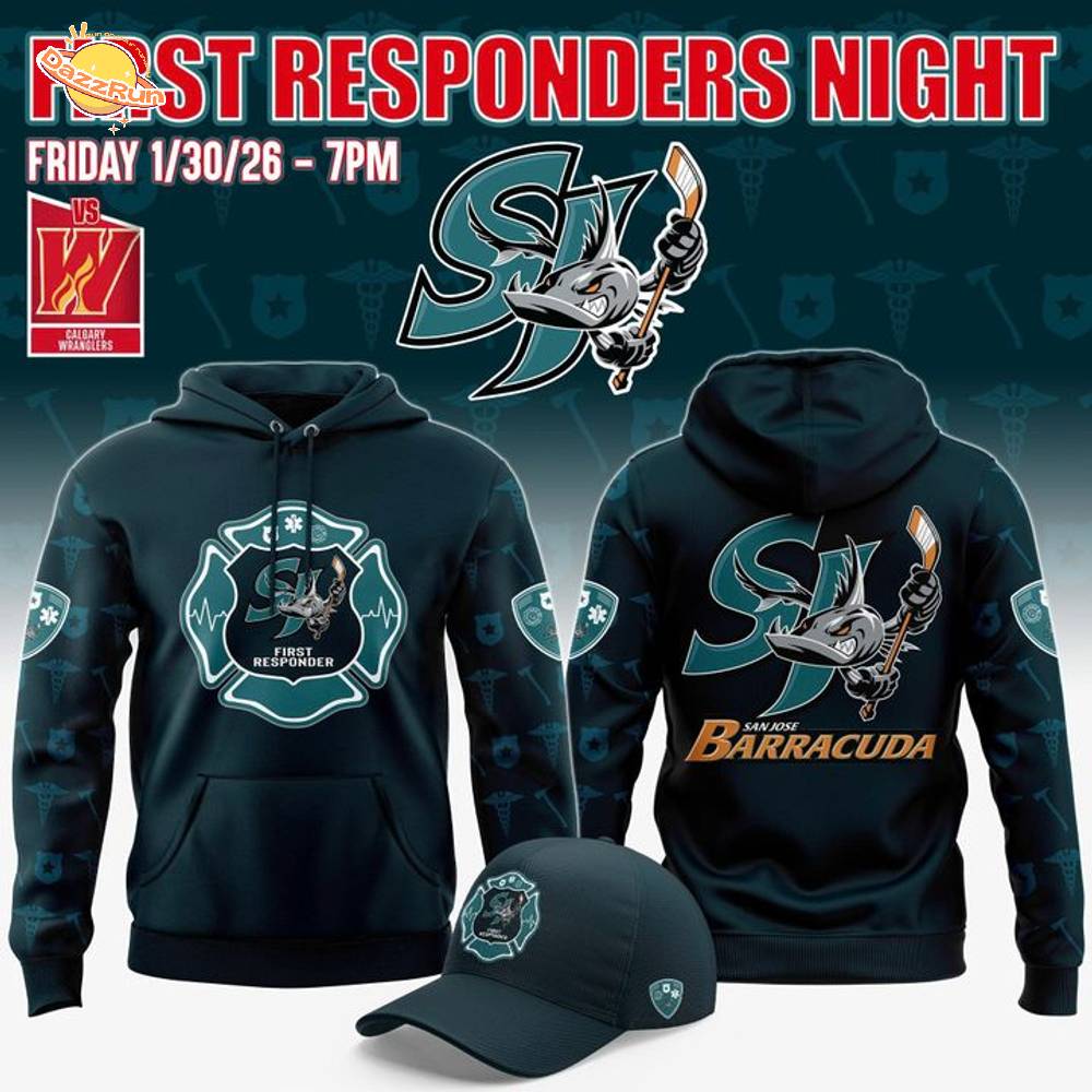 San Jose Barracuda First Responders Night Hoodie San Jose Barracuda First Responders Night Hoodie