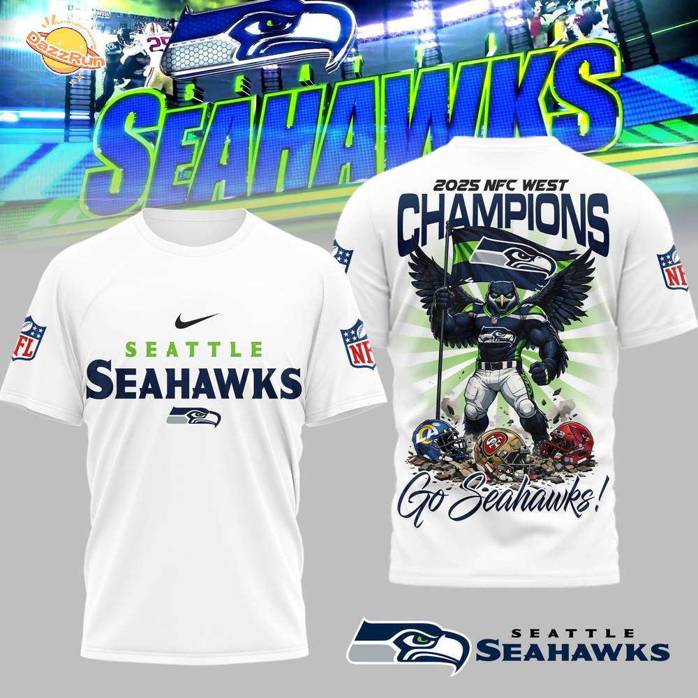 Seattle Seahawks | Premium NFL NFC West Champions Super Bowl 3D Shirt Seattle Seahawks | Premium NFL NFC West Champions Super Bowl 3D Shirt