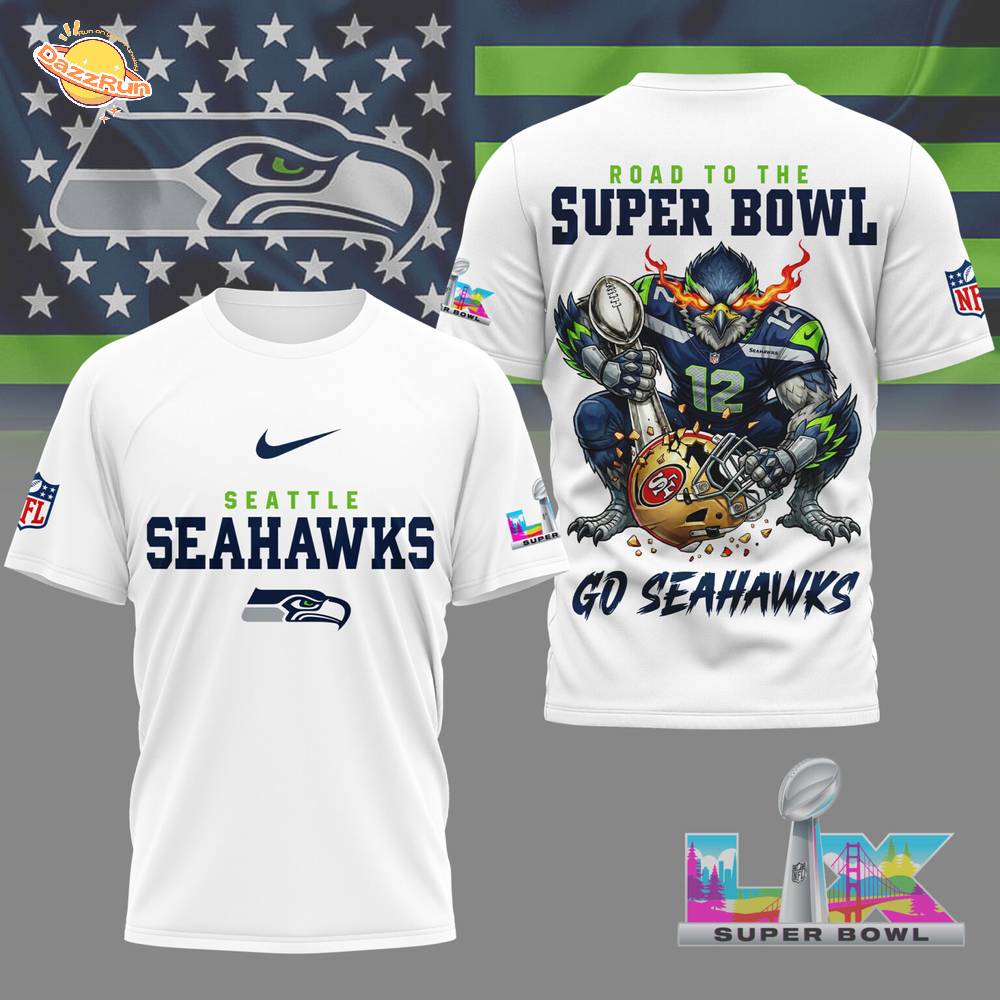 Seattle Seahawks | Premium NFL Road To Super Bowl 3D Shirt Seattle Seahawks | Premium NFL Road To Super Bowl 3D Shirt