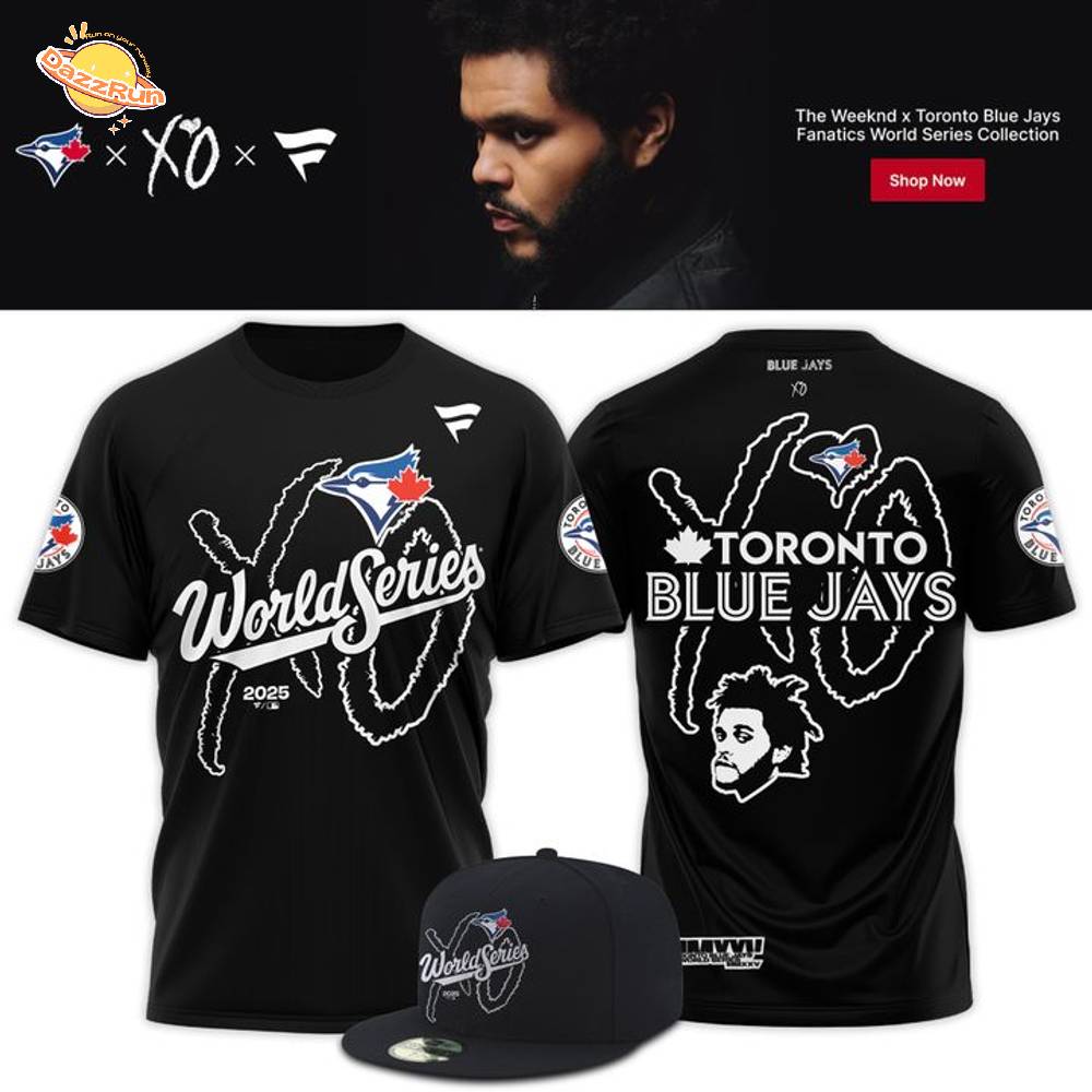 Toronto Blue Jays x The Weeknd Fanatics Royal 2025 World Series Legacy Fleece Tee Toronto Blue Jays x The Weeknd Fanatics Royal 2025 World Series Legacy Fleece Tee