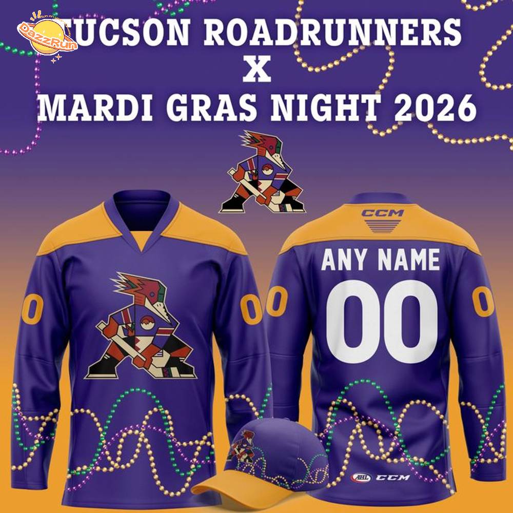 Tucson Roadrunners 2026 Mardi Gras Jersey Tucson Roadrunners 2026 Mardi Gras Jersey