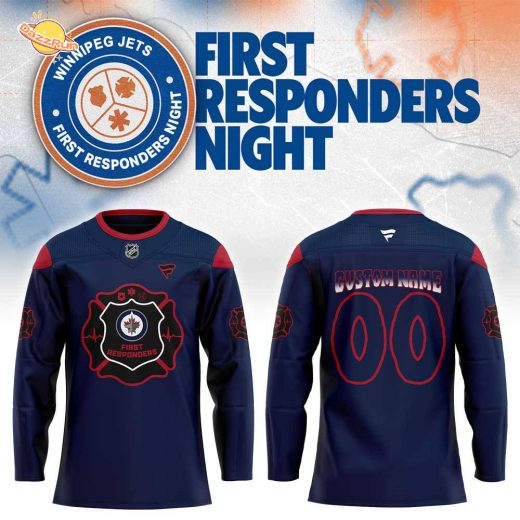 W Jets First Responders Night 2026 Blue Hockey Jersey Custom Name, Number W Jets First Responders Night 2026 Blue Hockey Jersey Custom Name, Number